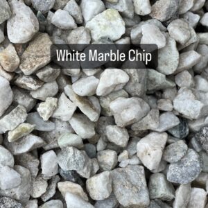 3/4 inch - 1/2 inch White Marble Chip